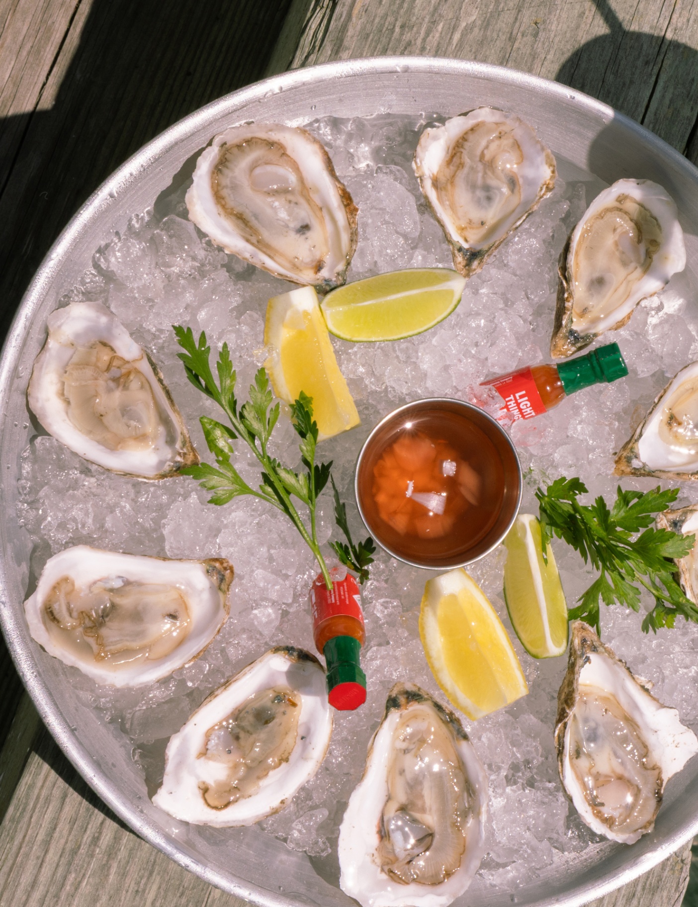 Oysters on the half shell